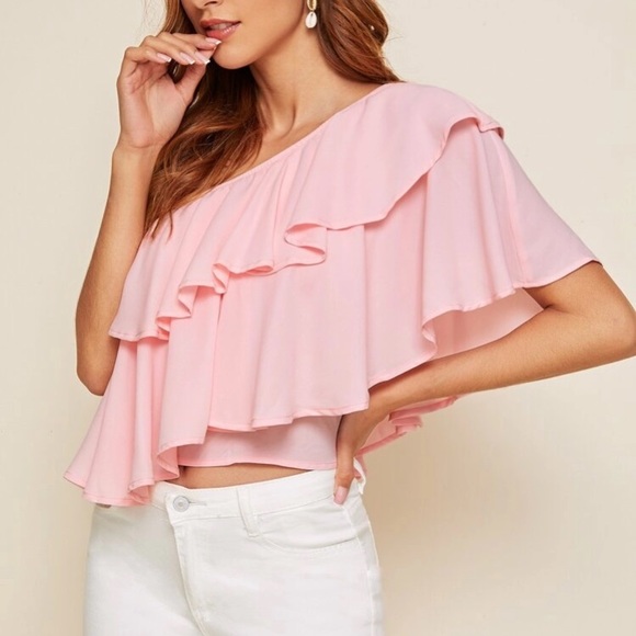 Pastel Pink Flounce Top - Picture 2 of 5